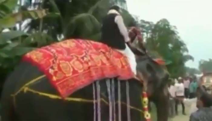 Viral Video: ಅಸ್ಸಾಂನಲ್ಲಿ ಆನೆಯಿಂದ ಕೆಳಗುರುಳಿದ ಉಪಸಭಾಧ್ಯಕ್ಷ