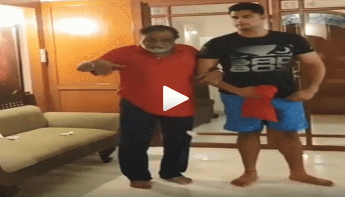 VIDEO: 'ಹೇ ಜಲೀಲ... ಕನ್ವರ್ಲಾಲ' ಗೀತೆಗೆ ಮುದ್ದಿನ ಮಗನೊಂದಿಗೆ ಸ್ಟೆಪ್ ಹಾಕಿದ್ದ ಅಂಬರೀಶ್ title=