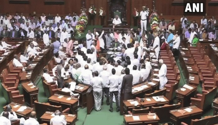 ವಿರೋಧ ಪಕ್ಷದ ಬಿಗಿಪಟ್ಟು: ವಿಧಾನಸಭೆ ಕಲಾಪ ನಾಳೆಗೆ ಮುಂದೂಡಿಕೆ ವಿರೋಧ ಪಕ್ಷದ ಬಿಗಿಪಟ್ಟು: ವಿಧಾನಸಭೆ ಕಲಾಪ ನಾಳೆಗೆ ಮುಂದೂಡಿಕೆ