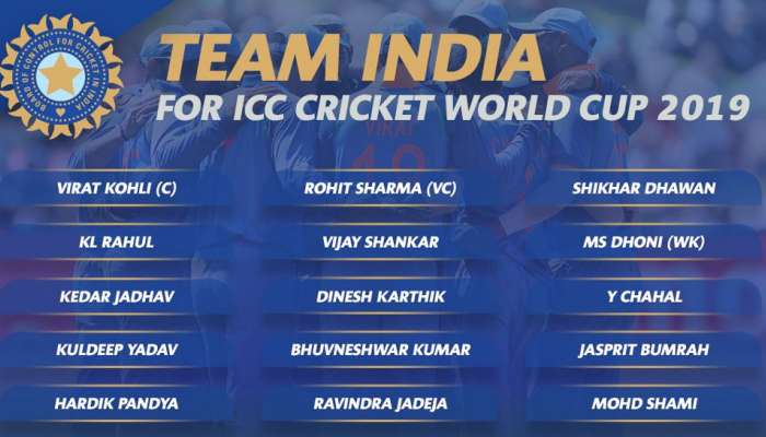 World Cup 2019: ಟೀಂ ಇಂಡಿಯಾ ಆಟಗಾರರ ಘೋಷಣೆ; ರಿಷಬ್ ಪಂತ್ ಔಟ್, ವಿಜಯ್ ಶಂಕರ್, ಕಾರ್ತಿಕ್ಗೆ ಮಣೆ World Cup 2019: ಟೀಂ ಇಂಡಿಯಾ ಆಟಗಾರರ ಘೋಷಣೆ; ರಿಷಬ್ ಪಂತ್ ಔಟ್, ವಿಜಯ್ ಶಂಕರ್, ಕಾರ್ತಿಕ್ಗೆ ಮಣೆ