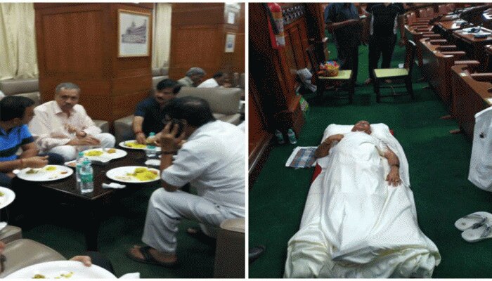 ಸದನದಲ್ಲೇ ನಿದ್ದೆ ಮಾಡಿದ ಬಿಜೆಪಿ ಶಾಸಕರು! ಸದನದಲ್ಲೇ ನಿದ್ದೆ ಮಾಡಿದ ಬಿಜೆಪಿ ಶಾಸಕರು!