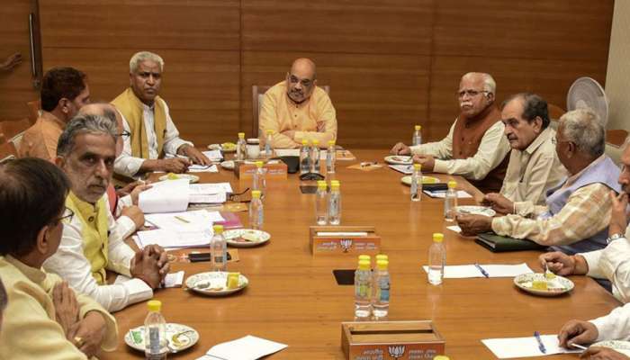 ಹರಿಯಾಣ ವಿಧಾನಸಭಾ ಚುನಾವಣೆ: ಬಿಜೆಪಿ ಕೇಂದ್ರ ಕಚೇರಿಯಲ್ಲಿ ಮಹತ್ವದ ಸಭೆ ಹರಿಯಾಣ ವಿಧಾನಸಭಾ ಚುನಾವಣೆ: ಬಿಜೆಪಿ ಕೇಂದ್ರ ಕಚೇರಿಯಲ್ಲಿ ಮಹತ್ವದ ಸಭೆ