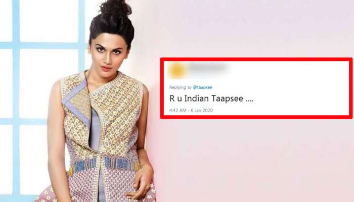 &quot;R U INDIAN TAAPSEE....&quot; ಎಂದು ಕೇಳಿದವನಿಗೆ ತಾಪಸಿ ನೀಡಿದ ಉತ್ತರ ಇದು