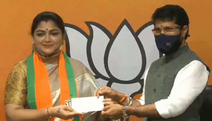 'ಕೈ' ಬಿಟ್ಟು 'ಕಮಲ' ಹಿಡಿದ ಖುಷ್ಬೂ ಸುಂದರ್ 'ಕೈ' ಬಿಟ್ಟು 'ಕಮಲ' ಹಿಡಿದ ಖುಷ್ಬೂ ಸುಂದರ್