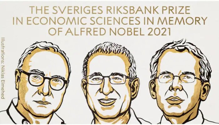Nobel Prize 2021: ಅಮೆರಿಕ ಮೂಲದ 3 ಆರ್ಥಿಕ ತಜ್ಞರಿಗೆ ಅರ್ಥಶಾಸ್ತ್ರಜ್ಞದ ನೊಬೆಲ್ ಪುರಸ್ಕಾರ title=