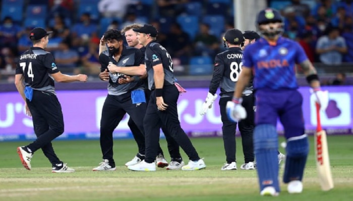 ICC T20 World Cup 2021: ಭಾರತದ ವಿರುದ್ಧ ಕಿವೀಸ್ ಗೆ ಎಂಟು ವಿಕೆಟ್ ಗಳ ಗೆಲುವು  title=