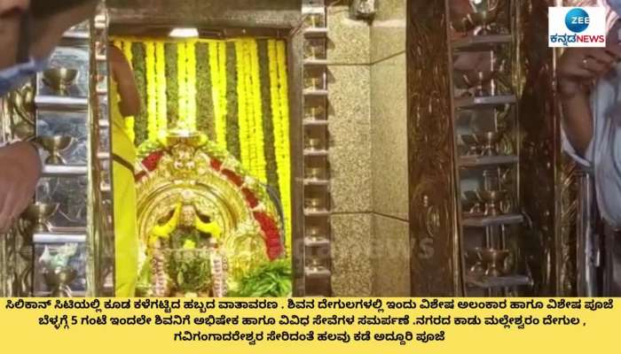 Shivaratri special pooja in Bengaluru Shiva temple 