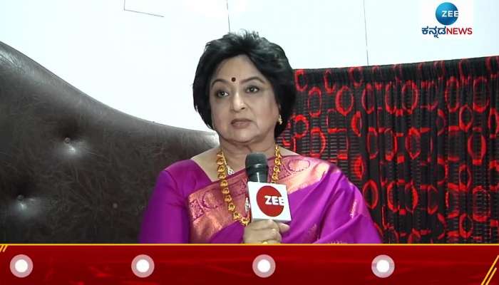 Actress Lakshmi with Zee Kannada News