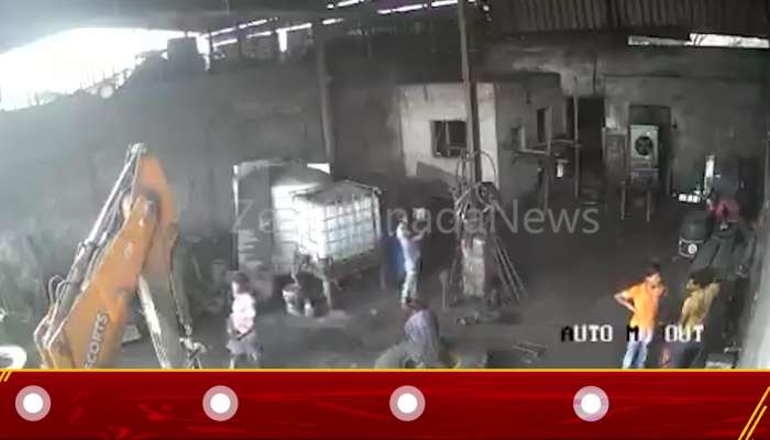 JCB Tyre Bursts two killed incident caught on camera 