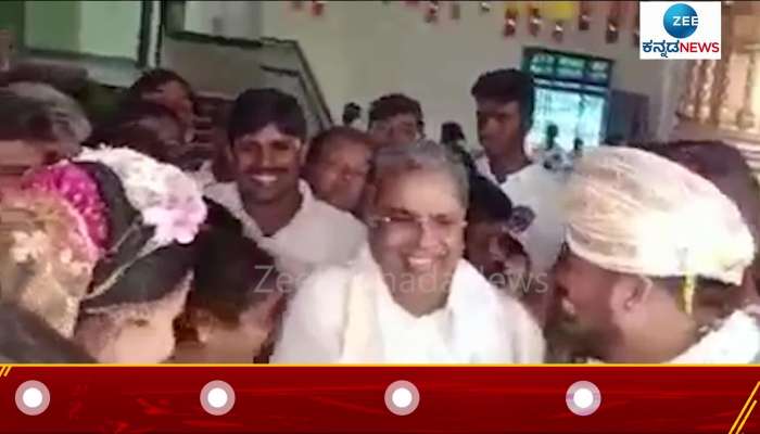 Siddaramaiah couple in his cousin s marriage