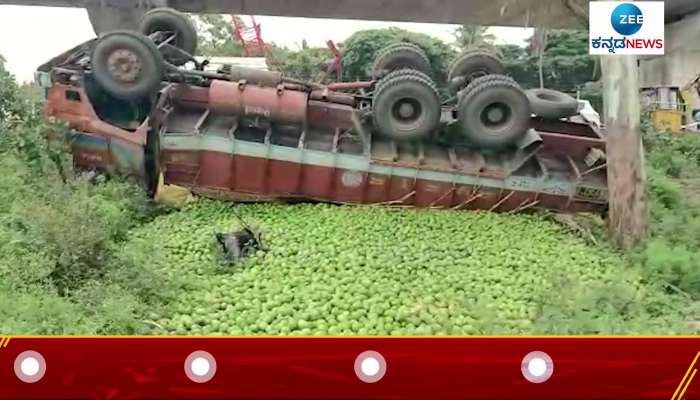 lorry accident in maddur