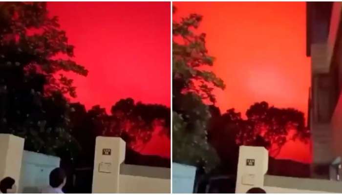  China Sky Colour Turns Red Video : ಚೀನಾದಲ್ಲಿ ಇದ್ದಕ್ಕಿದ್ದಂತೆ ಕೆಂಪು ಬಣ್ಣಕ್ಕೆ ತಿರುಗಿದ ಆಕಾಶ ..!