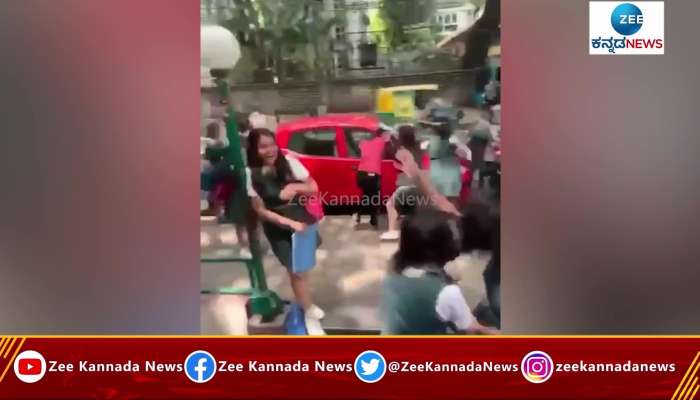Bangalore Students Fight on Road, Video Viral