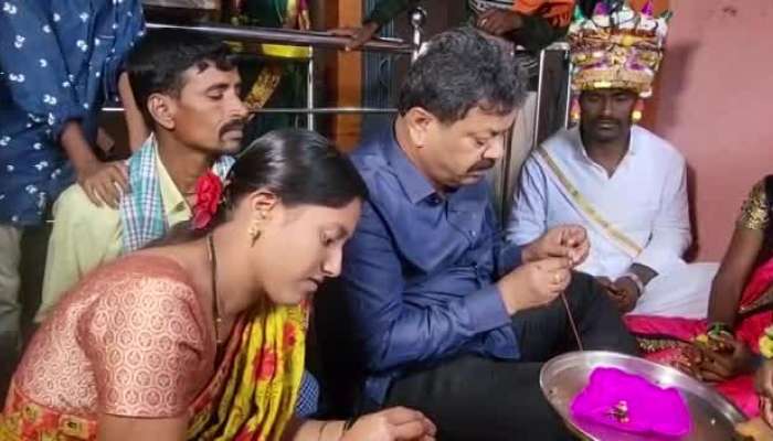 BJP MLA MP Renukacharya Attends Wedding Function At Davangere
