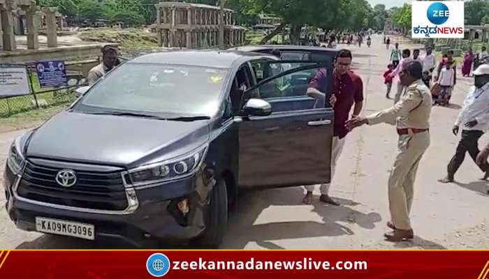 Yaduveer Wadeyar visits Hampi