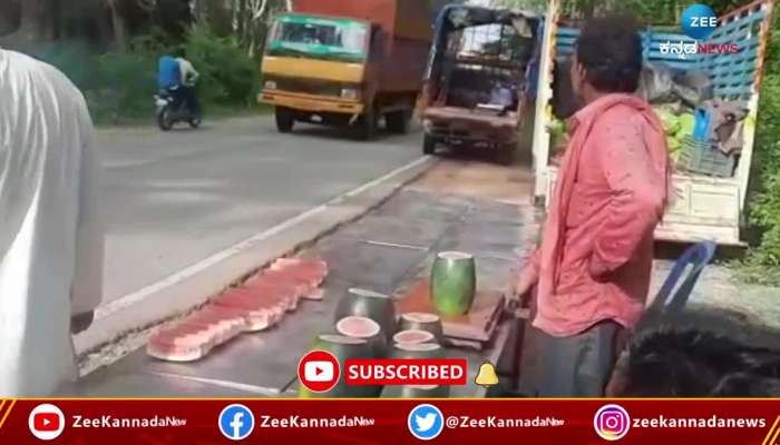 muslim people distribute watermelon to hindu people in nandagiri chikkaballapur