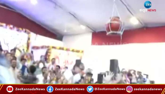 Madhya Pradesh CM Shivraj Singh Chouhan took part in Dahi Handi on Krishna Janmashtami in Bhopal