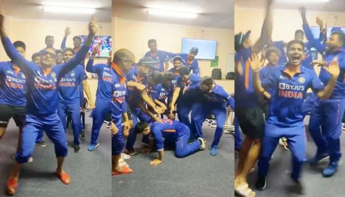 Team India Dance Video: ಜಿಂಬಾಬ್ವೆ ವಿರುದ್ಧ ಸರಣಿ ಗೆದ್ದ ಸಂಭ್ರಮ: ಸೊಂಟ ಬಳುಕಿಸಿದ ಡ್ರೆಸ್ಸಿಂಗ್ ರೂಂನಲ್ಲಿ ಕುಣಿದಾಡಿದ ಬ್ಲೂ ಬಾಯ್ಸ್ 