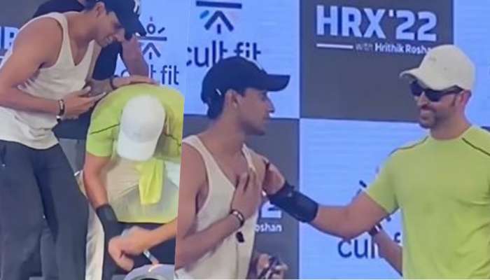 Hrithik Roshan Video : ಅಭಿಮಾನಿಯ ಕಾಲು ಮುಟ್ಟಿ ನಮಸ್ಕರಿಸಿದ ಹೃತಿಕ್​ ರೋಷನ್​  title=