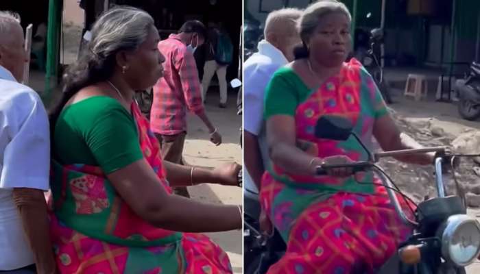 Viral Video: ಬೈಕ್ ನಲ್ಲಿ ಪತಿಯನ್ನು ಕೂರಿಸಿಕೊಂಡು ಜಾಲಿ ರೈಡ್  ಹೊರಟ ಅಜ್ಜಿ! ನಾಚಿ ನೀರಾದ ತಾತ…
