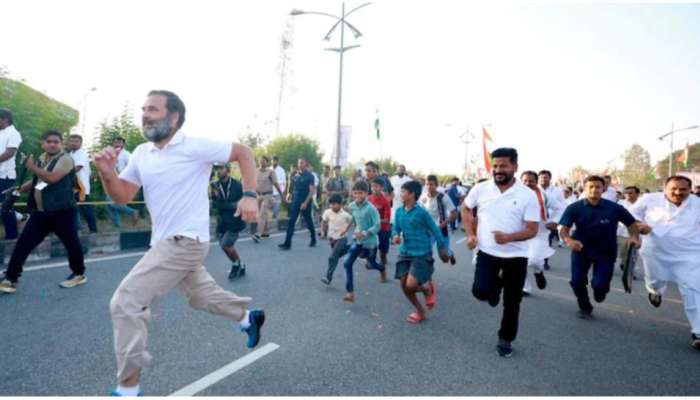 Rahul Gandhi Sprint: ಭಾರತ ಜೋಡೋ ಯಾತ್ರೆಗೆ ಏಕಾಏಕಿ ಬಂದ ಮಕ್ಕಳು: ಆಗ ರಾಹುಲ್ ಗಾಂಧಿ ಮಾಡಿದ್ದೇನು ನೋಡಿ title=