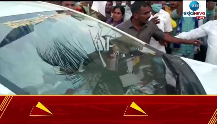 RajyaSabha member Eranna Kadadi Car Besieged By Satish Jarakiholi Supporters