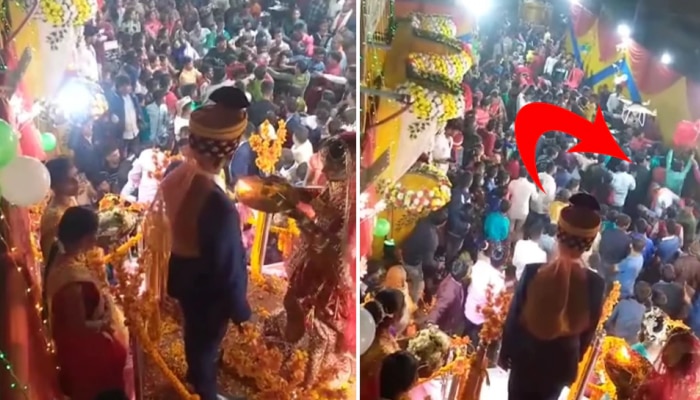 Viral Video: ಒಂದೆಡೆ ವಧು ವರನಿಗೆ ಆರತಿ ಬೆಳಗಿದರೆ, ಇನ್ನೊಂದೆಡೆ ಅತಿಥಿಗಳ ಮಧ್ಯೆ ಭಾರಿ ಗರ್ದಿ ಗಮ್ಮತ್ತು 