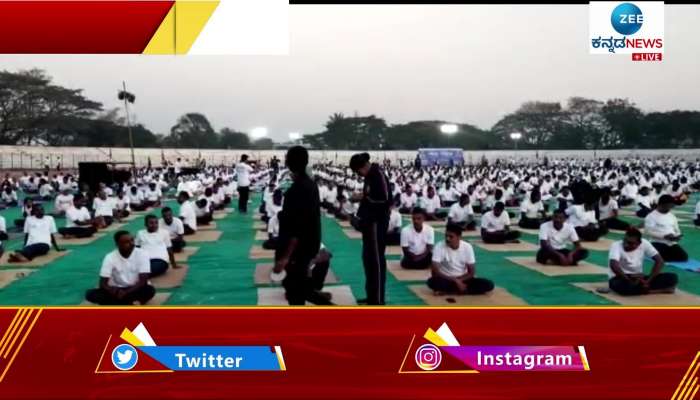 Yogathon event in Dharwad