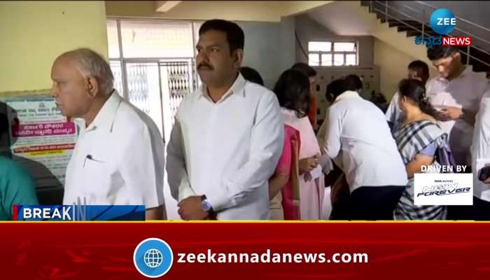 Former CM BSY stood in the queue and voted