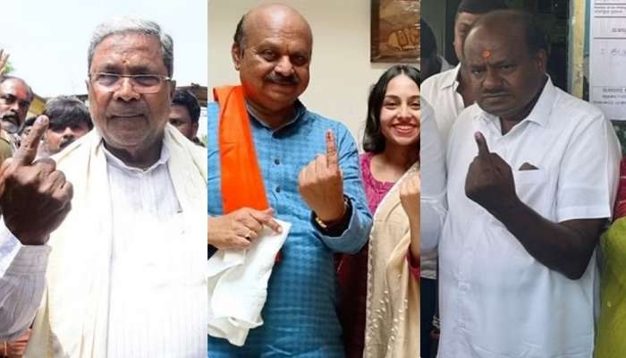 Political Leaders Voted: ಕುಟುಂಬದೊಂದಿಗೆ ಮತದಾನ ಮಾಡಿದ ರಾಜಕೀಯ ನಾಯಕರು..
