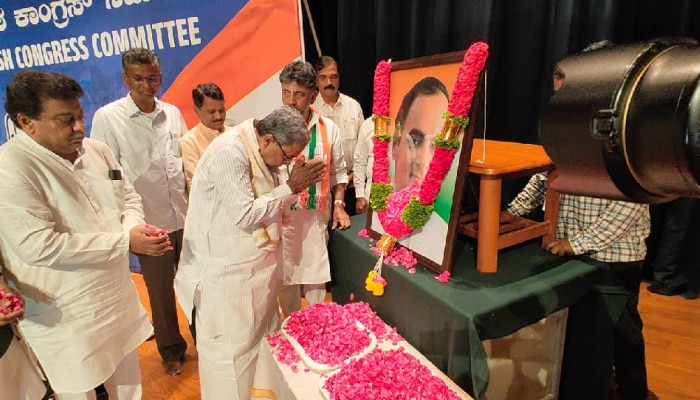 Rajiv Gandhi Death Anniversary: ರಾಜೀವ್ ಗಾಂಧಿ ಪುಣ್ಯಸ್ಮರಣೆ, ಗೌರವ ಸಲ್ಲಿಸಿದ ಸಿಎಂ &amp; ಡಿಸಿಎಂ 