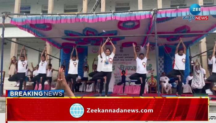 International Yoga Day Celebration at Siddaganga Mutt, Tumkur