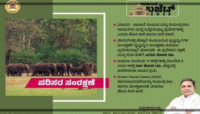 Karnataka Budget 2023: ರಾಜ್ಯದಲ್ಲಿ ಮಾನವ – ಕಾಡಾನೆ ಸಂಘರ್ಷ ಪರಿಹಾರವಾಗಿ ಬಜೆಟ್...!