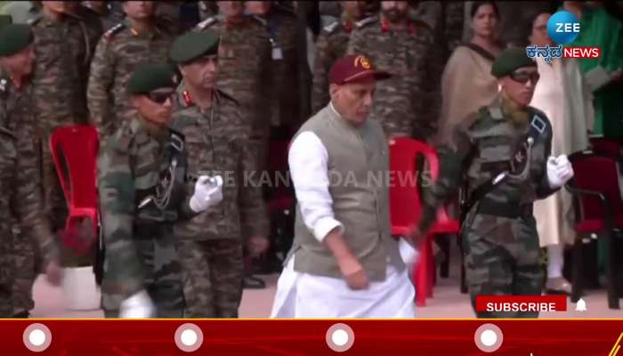 Defense Minister Rajnath Singh pays floral tribute to Kargil War Memorial