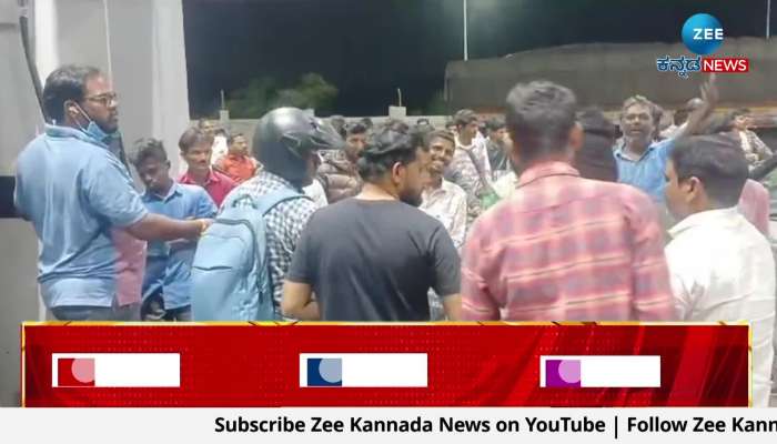 People lined up in front of petrol bunk for fake news