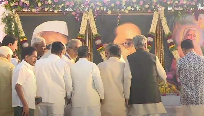 garlanding to father of constitution dr ambedkar