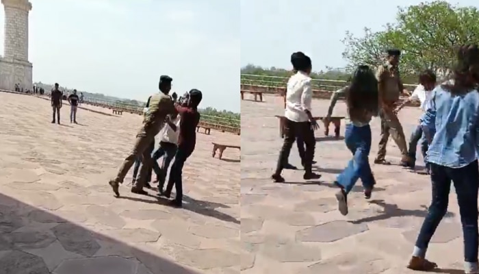 Viral Video: ತಾಜ್‌ಮಹಲ್ ಆವರಣದಲ್ಲಿ ರೀಲ್ಸ್‌ ಮಾಡಿದ ಯುವತಿಗೆ ಯೋಧನಿಂದ ಕಪಾಳಮೋಕ್ಷ!