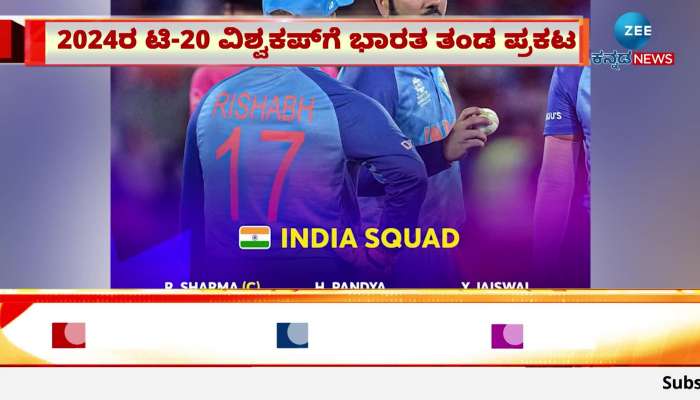 India squad for 2024 T20 World Cup announced