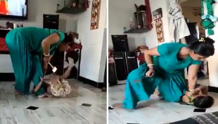 Viral Video: ಮಗಳಿಗೆ ಮನಸೋಇಚ್ಛೆ ಥಳಿಸಿದ ತಾಯಿ, ವಿಡಿಯೋ ಮಾಡಿದ ತಂದೆ!