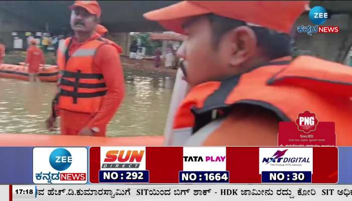 Rescue operation of people in total eight boats