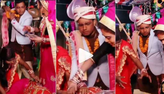 Wedding Viral Video: ಸಿಂಧೂರ ಶಾಸ್ತ್ರದ ವೇಳೆ ವಧು ಮಾಡಿದ ಎಡವಟ್ಟು, ಎದ್ನೋ ಬಿದ್ನೋ ಎಂದು ಕಾಲ್ಕಿತ್ತ ವರ- ವಿಡಿಯೋ ವೈರಲ್  title=