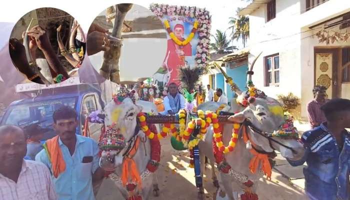 ನೆಚ್ಚಿನ ಎತ್ತುಗಳಿಗೆ ಲಕ್ಷಾಂತರ ಬೆಲೆಯ ಚಿನ್ನಾಭರಣ: ಅನ್ನದಾತನ ಉಳವಿ ಜಾತ್ರೆಯ ಸಂಕಲ್ಪ..! title=